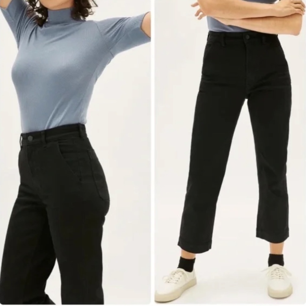 EVERLANE The Straight Leg Crop (Size 8) (black)